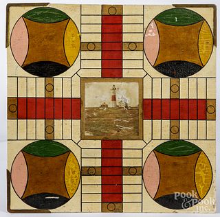 Parcheesi and checkers gameboard