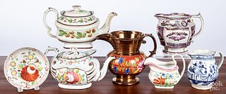 English ceramics to include lustre pitcher, etc.
