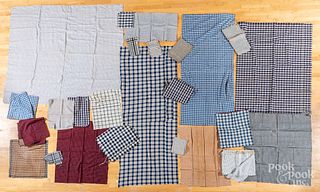 Lot of homespun and checkered cottons