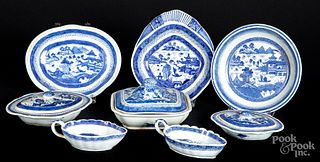 Group of Chinese export porcelain Canton dishes