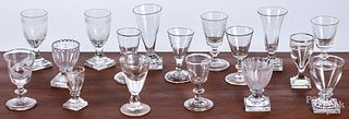 Antique colorless glass cordials