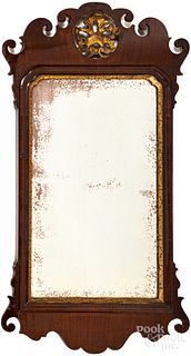 Chippendale mahogany looking glass