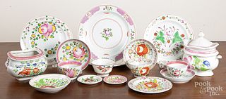 Group of Queen's Rose and related pearlware