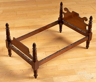 Cherry doll bed, late 19th c.
