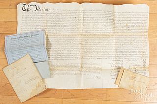 Pennsylvania ink on parchment indentures, etc.
