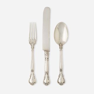 Gorham Manufacturing Company, assembled Chantilly flatware service