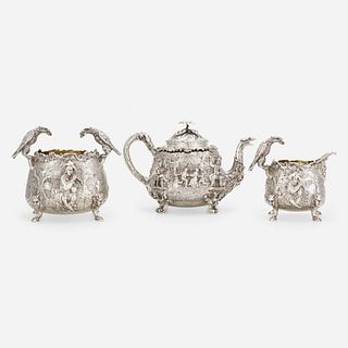 Edward Farrell, assembled George IV and Victorian three-piece tea service