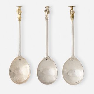 Charles I provincial Apostle spoons, collection of three