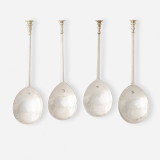 Charles I provincial seal-top spoons, collection of four