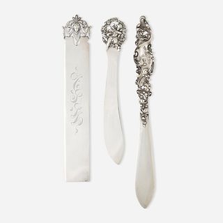 George W. Shiebler & Co., ruler and two paper knives
