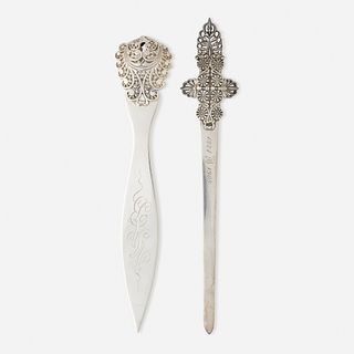 George W. Shiebler & Co., paper knives, set of two