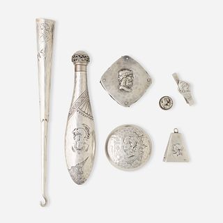 George W. Shiebler & Co., Etruscan objects, collection of seven