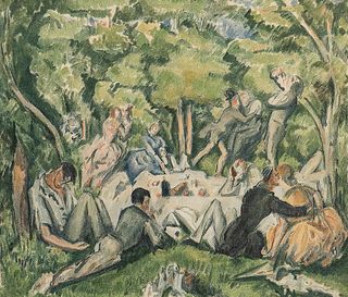 After Paul Cézanne (French, 1839-1906)      Le déjeuner sur l'herbe