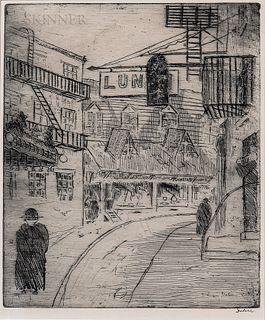 Leon Louis Dolice (American, 1892-1960)      Street Scene, Chinatown