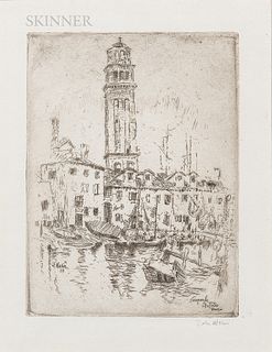 John Marin (American, 1870-1953)      Campanile San Pietro, Venice
