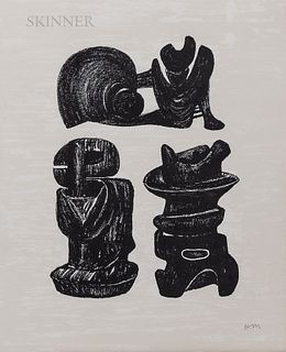 Henry Moore (British, 1898-1986)      Three Sculptural Forms