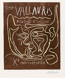 Pablo Picasso (Spanish, 1881-1973)      Vallauris Peinture et Lumière Xe Anniversaire
