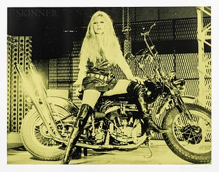 Russell Young (British, b. 1959)      Brigitte Bardot on Bike