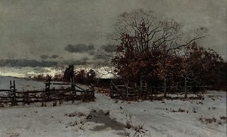 William Starbuck Macy (American, 1853-1945)      Gate, Early Winter