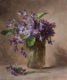 Anna Eliza Hardy (American, 1839-1934)      Violets