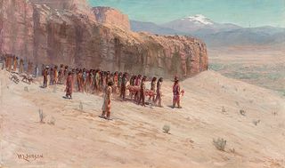 William Lees Judson (American, 1842-1928)      Indian Funeral in Desert