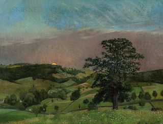 Frank von der Lancken (American, 1872-1950)      Sunset Across the Valley