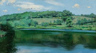 Frank von der Lancken (American, 1872-1950)      Reflections on the River