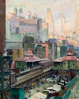 Abel George Warshawsky (American, 1883-1962)      New York, Evening Light