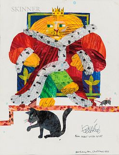 Eric Carle (American, b. 1929)      King Cat and His Subjects