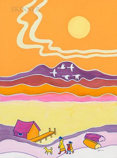 Ted Harrison (British/Canadian, 1926-2015)      Flying South