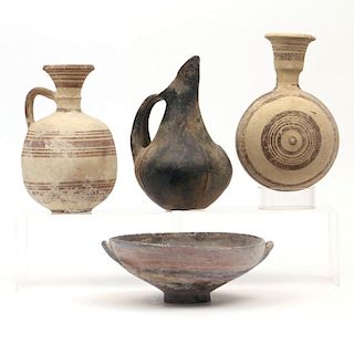 (4pc) MISC. CYPRIOT POTTERY