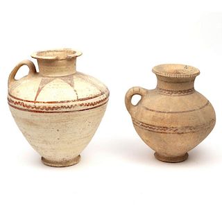 (2pc) CYPRIOT POTTERY PITCHERS