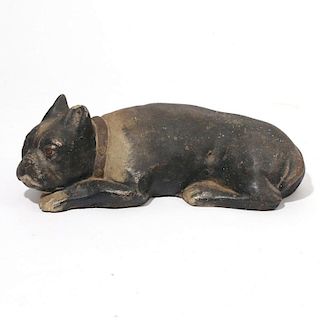 PAINTED FIGURE OF A  BULLDOG