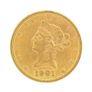 U.S. 1901 $10.00 GOLD