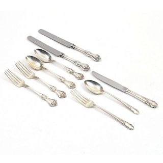 THREE STERLING SILVER PLACE SETTINGS
