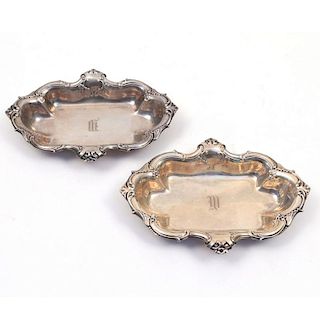 (2pc) STERLING SILVER BUTTER TRAYS