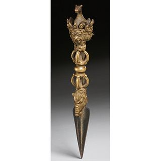 Tibetan ceremonial Phurba dagger