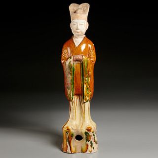 Large Tang era Sancai-glazed pottery figure