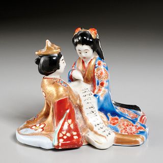Japanese porcelain erotic figure group