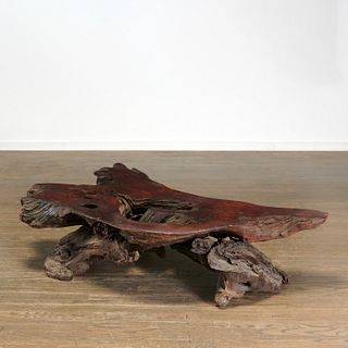 Vintage Redwood burl root coffee table