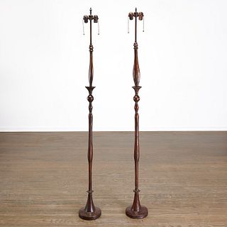 After Alberto Giacometti, pair resin floor lamps