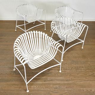 Russell Woodard, rare set (4) garden chairs