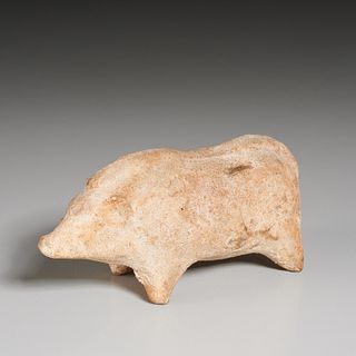 Hellenistic miniature terra cotta boar