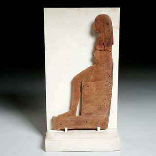 Ancient Egyptian carved seated diety, ex-Komor