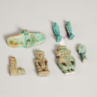(7) Ancient Egyptian amulets, ex-museum