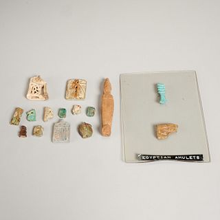 (15) Ancient Egyptian amulets, ex-museum