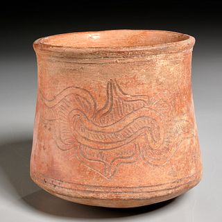 Pre-Columbian Olmec terracotta vessel, ex-Komor