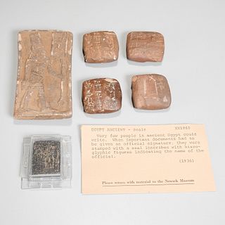 (6) Ancient seals and tablets, ex-museum