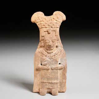 Pre-Columbian Mayan ceremonial rattle figure