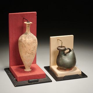 (2) Ancient Greek pottery jugs, ex-museum